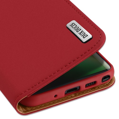 UTGATT4 - Dux Ducis Wish Läderfodral för Samsung Galaxy Note 10 Plus - Röd