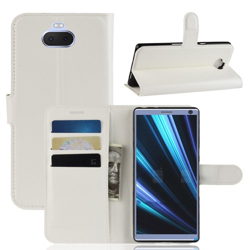 A-One Brand
Litchi Skin Plånboksfodral till Sony Xperia 10 - Vit