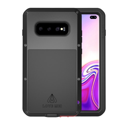 Love Mei - LOVE MEI Extra Tåligt Skal för Samsung Galaxy S10 Plus - Svart