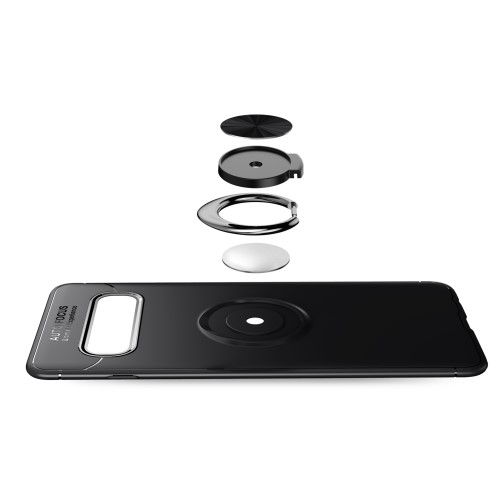 A-One Brand - Magnetiskt Skal med Ring för Samsung Galaxy S10 - Svart