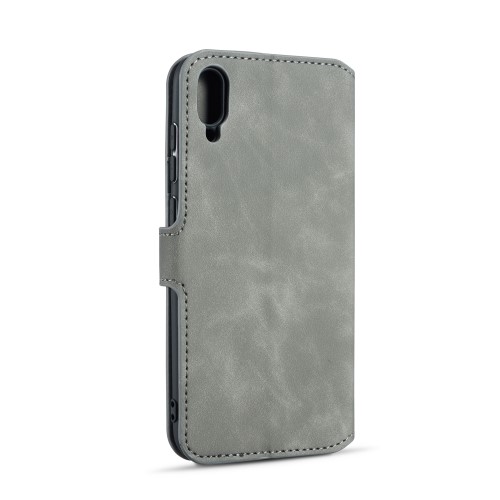 UTGATT1 - Retro Plånboksfodral för Huawei Y6 - Y6 Pro 2019 - Grå