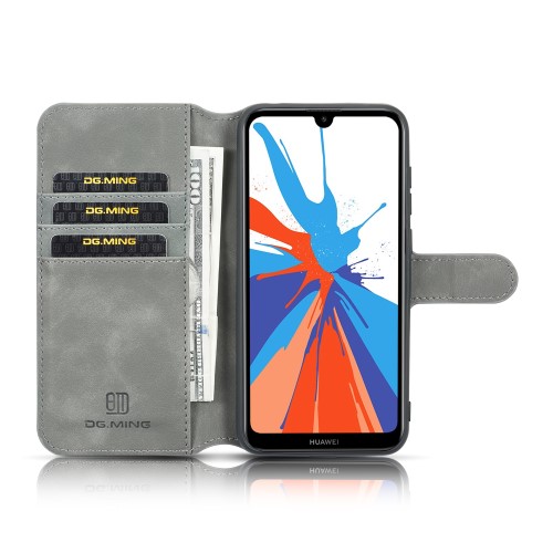 UTGATT1 - Retro Plånboksfodral för Huawei Y6 - Y6 Pro 2019 - Grå
