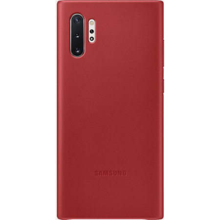 UTGATT4 - Samsung Leather Cover för Samsung Galaxy Note 10 Plus - Röd