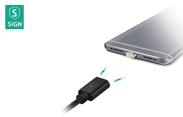 SiGN
SiGN Magnetkabel USB-C 2.4A 1 m - Silver