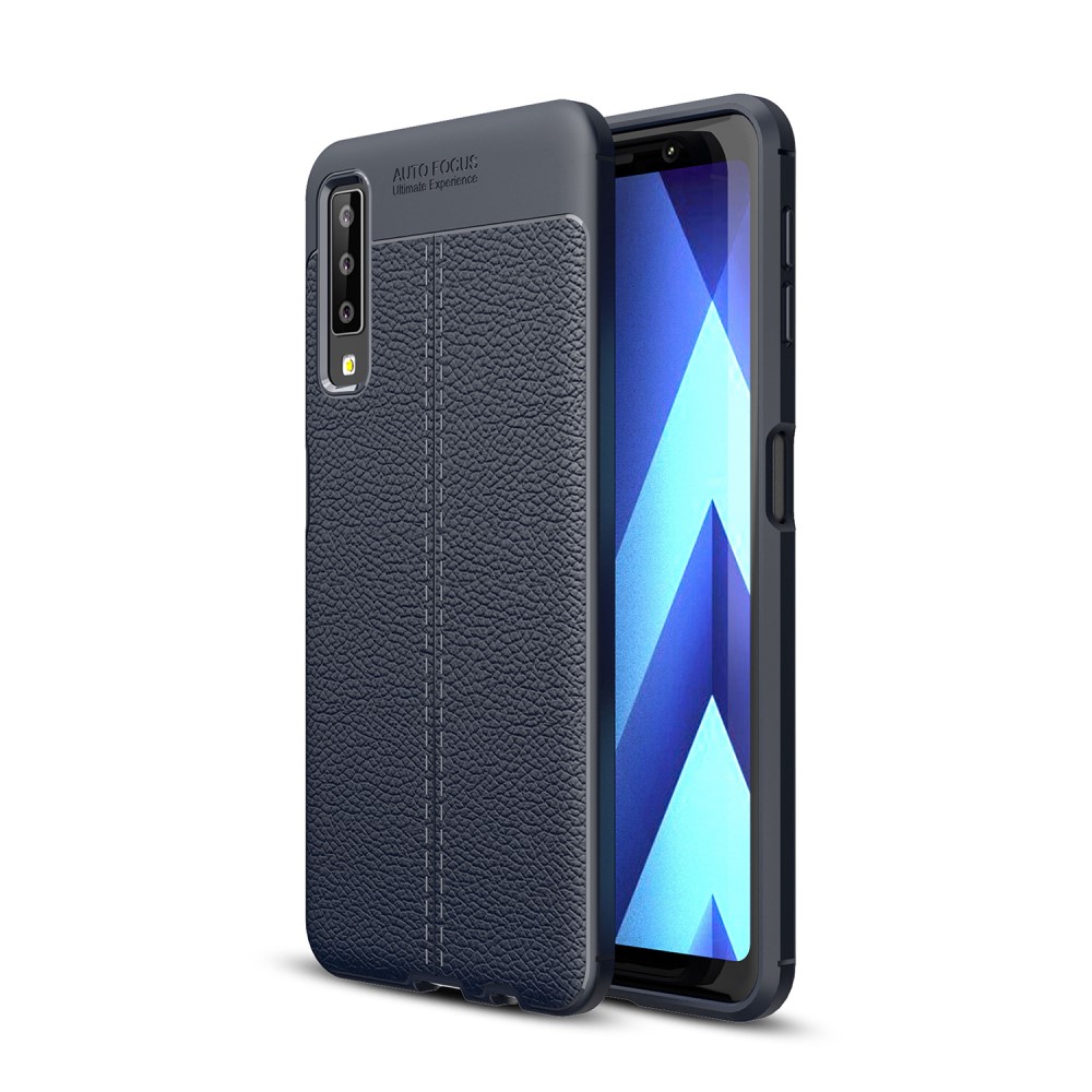 Taltech
Skal i Lädertextur för Samsung Galaxy A7 2018 - Mörkblå
