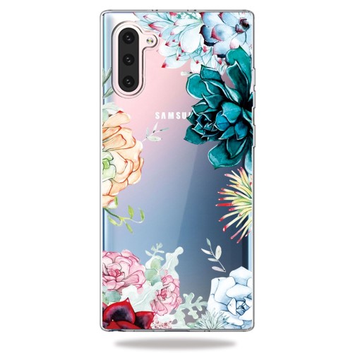 UTGATT1 - TPU Skal för Samsung Galaxy Note 10 - Färgglada Blommor
