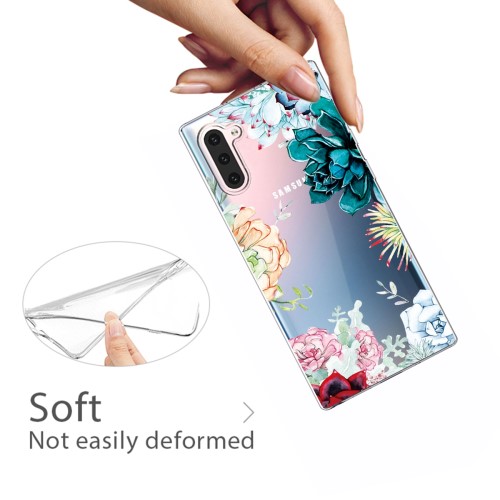 UTGATT1 - TPU Skal för Samsung Galaxy Note 10 - Färgglada Blommor