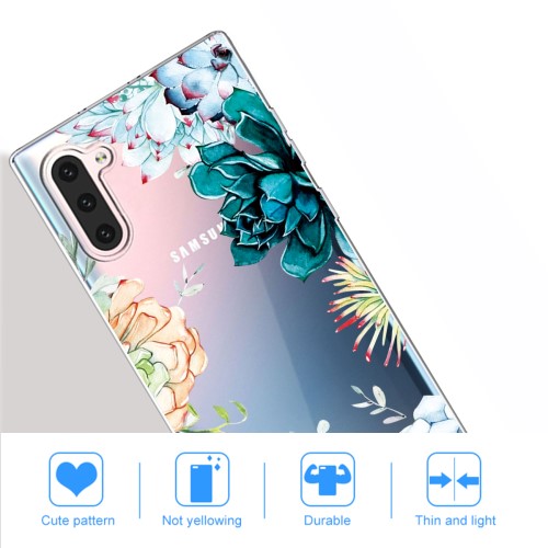 UTGATT1 - TPU Skal för Samsung Galaxy Note 10 - Färgglada Blommor