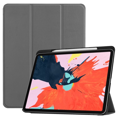 A-One Brand - Tri-Fold Tablet Fodral till iPad Pro 12.9 (2018) - Grå