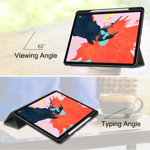 A-One Brand - Tri-Fold Tablet Fodral till iPad Pro 12.9 (2018) - Grå