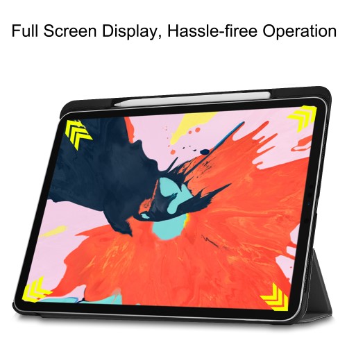A-One Brand - Tri-Fold Tablet Fodral till iPad Pro 12.9 (2018) - Grå
