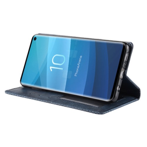 OEM - Vintage Plånboksfodral till Samsung Galaxy S10 - Blå
