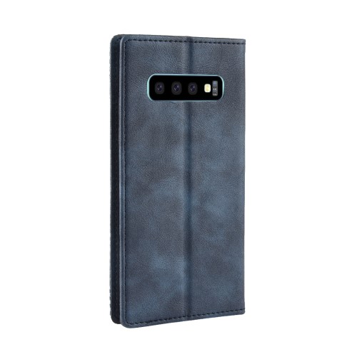 OEM - Vintage Plånboksfodral till Samsung Galaxy S10 - Blå