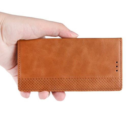 OEM - Vintage Plånboksfodral till Samsung Galaxy S10 Plus - Ljusbrun