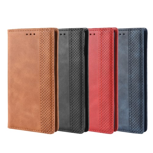 OEM - Vintage Plånboksfodral till Samsung Galaxy S10 Plus - Ljusbrun