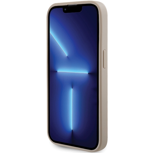 Guess - Guess iPhone 15 Pro Skal Guld Perforerad PU Glitter