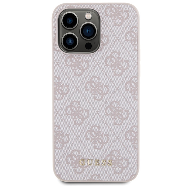 Guess - Guess iPhone 15 Pro Max Skal Rosa Metall Logo