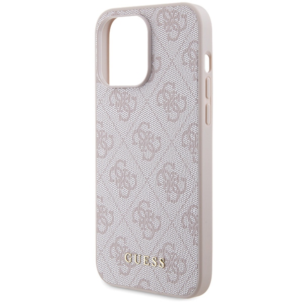 Guess - Guess iPhone 15 Pro Max Skal Rosa Metall Logo