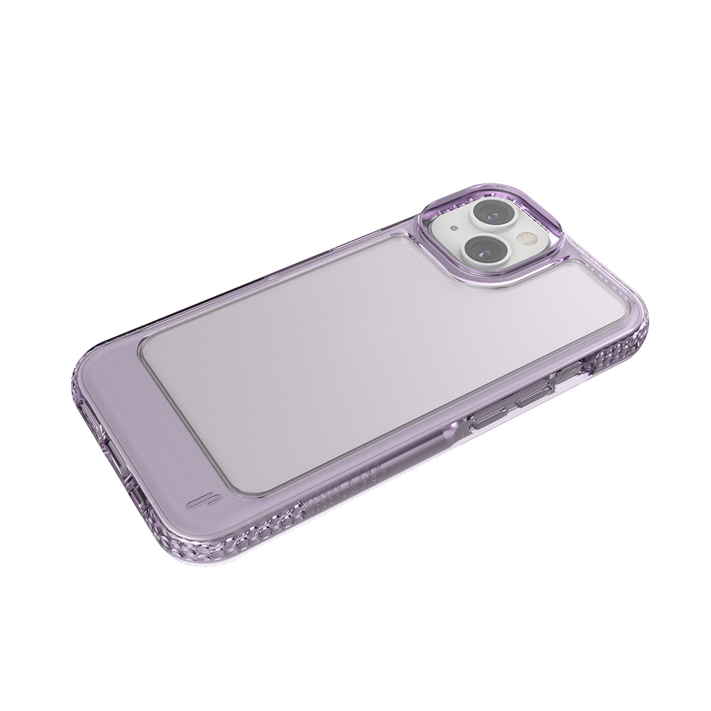 iPhone 15 Skal Genomskinligt Lila Tåligt Gummi