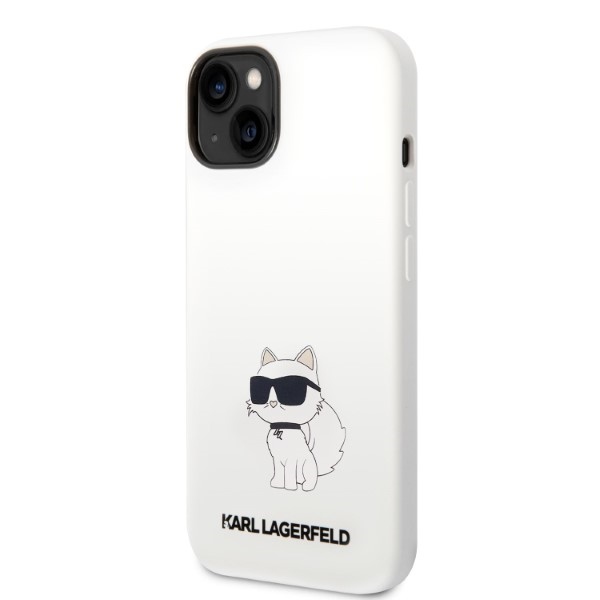 KARL LAGERFELD - Karl Lagerfeld Choupette Silikonskal för iPhone 14 Pro Max Vit