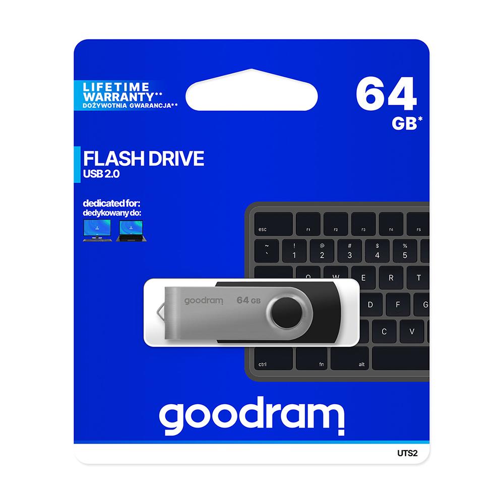 Goodram 64GB USB 2.0 Twister USB-minne Svart