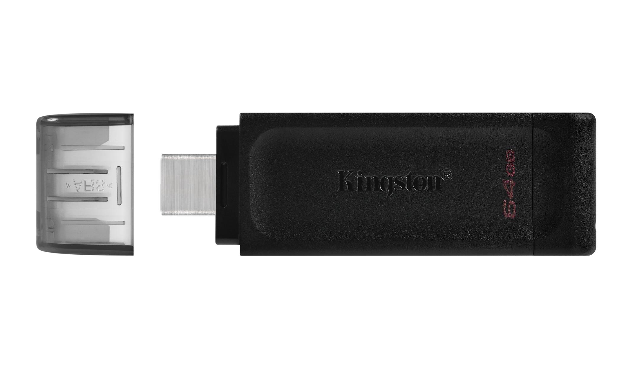 Kingston USB-C DT70 64GB Svart Pendrive