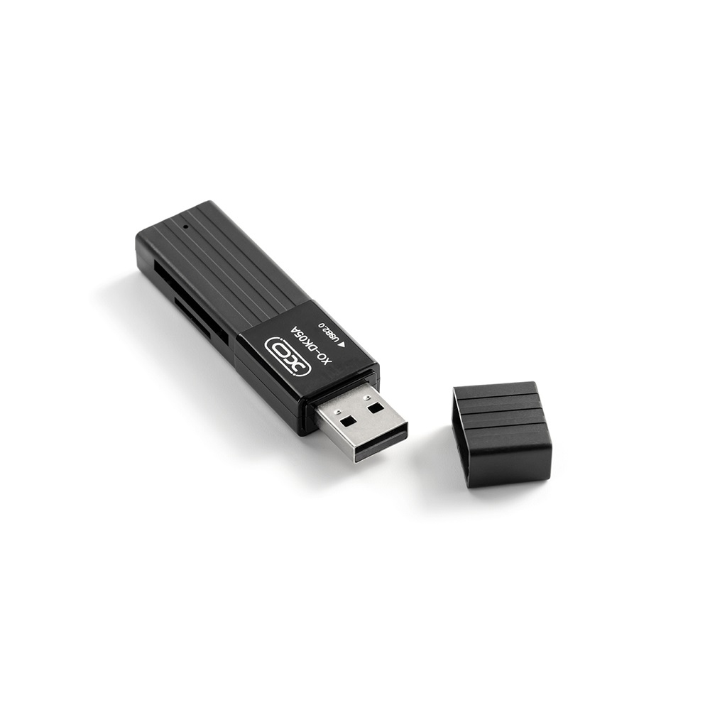 XO DK05A 2-i-1 Kortläsare USB 2.0 Svart